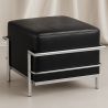 Buy SQUAR Footrest (Ottoman) - Premium Leather Black 55761 - prices